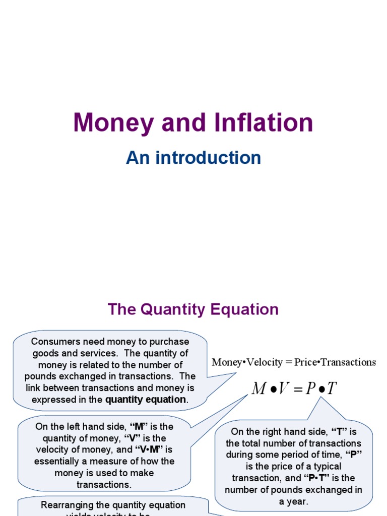 Understanding the Quantity Equation | PDF | Quantity Theory Of Money ...