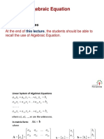 Review of Algebraic Equation