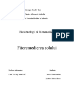 Biotehnologii Si Bioremediere - Fitoreme PDF