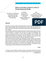 Experimental Study On The Shear Transfer in Joints of Precast Segmental Bridge