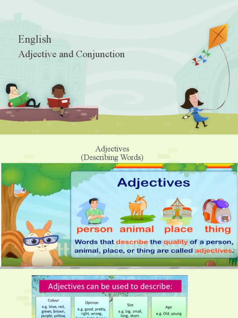 English: Adjective and Conjunction | PDF