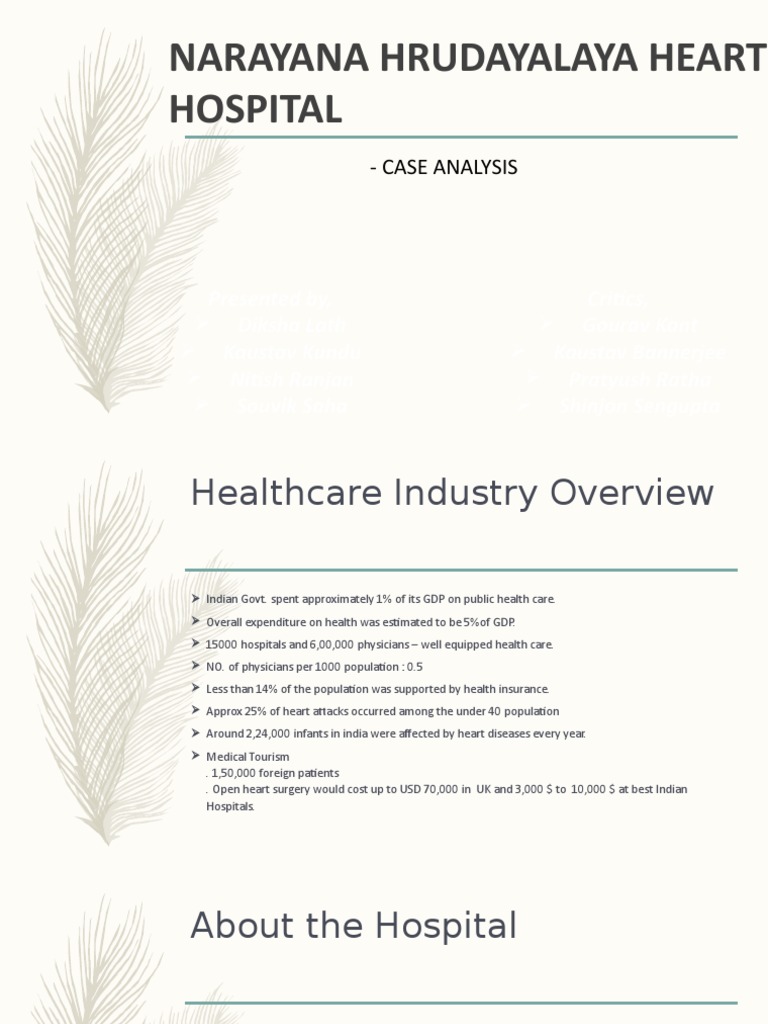 Narayana Hrudayalaya Heart Hospital: - Case Analysis | PDF | Health ...