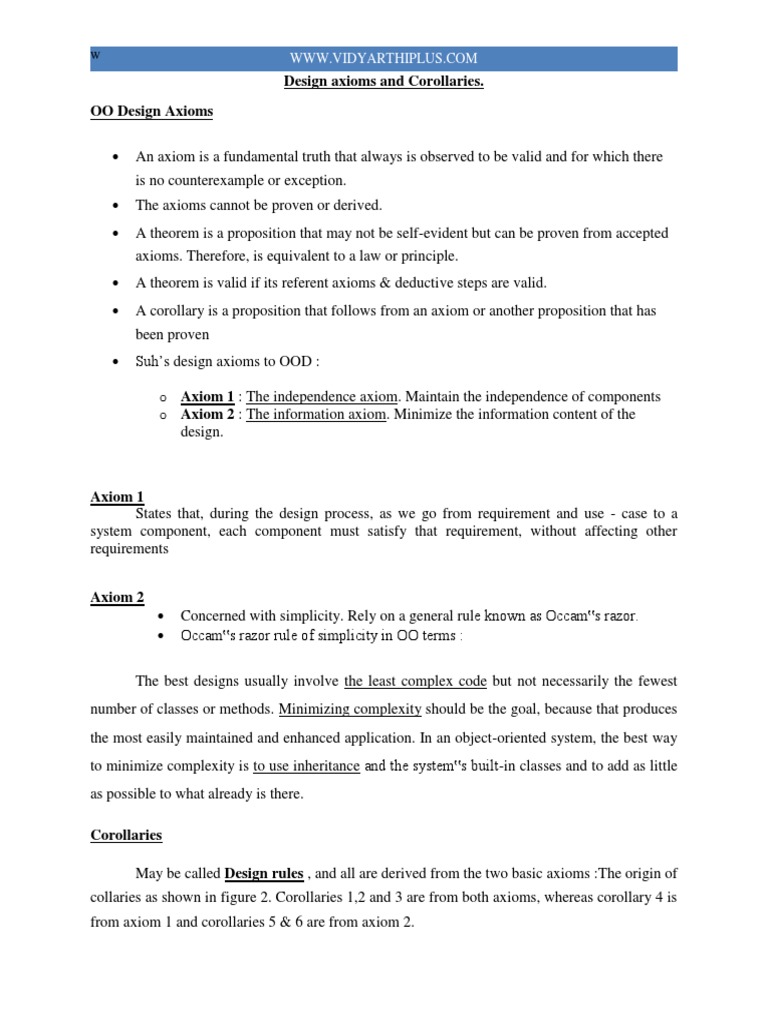 Design Axioms and Corollaries in OOD | PDF | Inheritance (Object ...