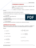 Álgebra 4 Multiplicación algebraica