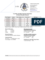 Peerless Mfg. Co: Gas Filter and Filter Separator Data Sheet 6-Pound Fiberglass Element