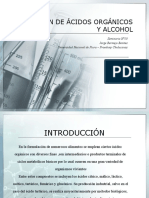 PRODUCCIÓN DE ÁCIDOS ORGÁNICOS Y ALCOHOL