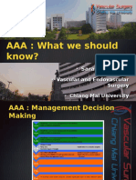 AAA: What We Should Know?: Vascular and Endovascular Surgery Chiang Mai University