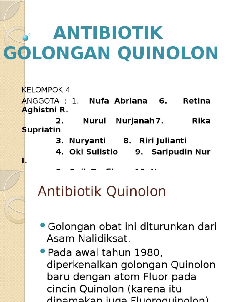 Panduan Antibiotik Quinolon | PDF