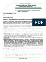 Comisión de Evaluación y Promoción - Primer Periodo - 2019