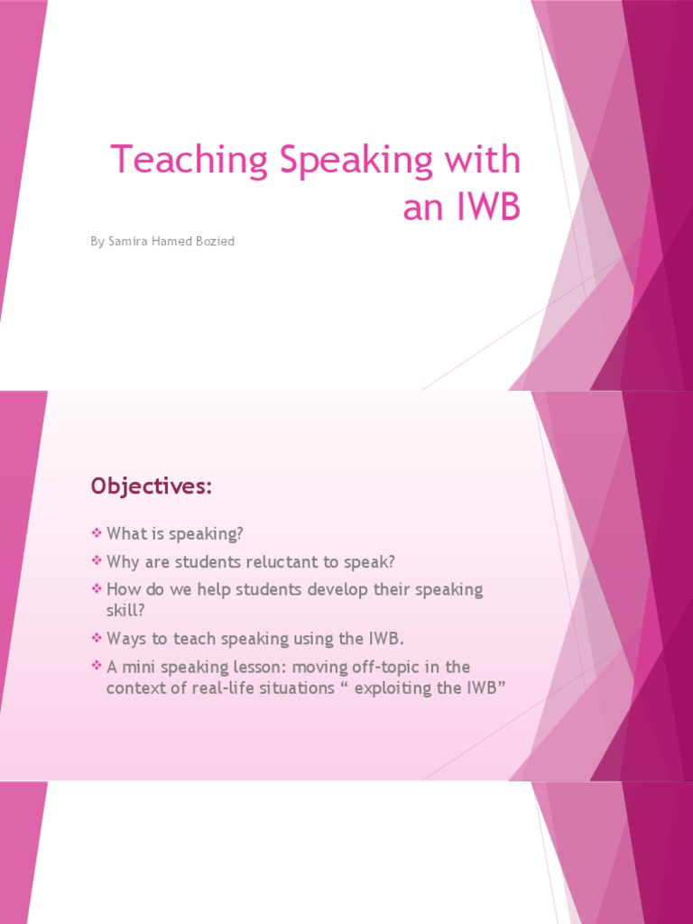 Engaging Students in Speaking with IWB | PDF