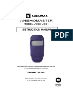 Momaster MODEL A003/A004 Instruction Manual: Kanomax Japan Inc