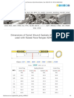 Dimensions of Spiral Wound Gaskets ASME B16.20 Used With Raised Face Flanges ASME B16.5