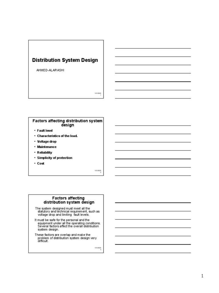 Key Factors in Distribution System Design | PDF | Transformer | Power ...