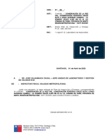 Oficio Entrega Plan de Inspección y Ensaye de Lab. Autocontrol (PIE) El Romero