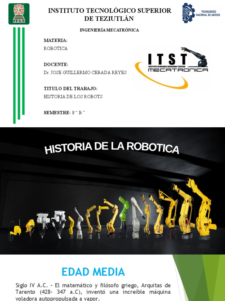 Historia de La Robotica | PDF | Robot | Robótica