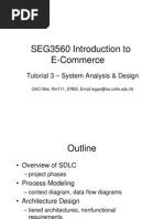 SEG3560 Introduction To E-Commerce: Tutorial 3 - System Analysis & Design