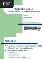 Sedumi Interface: A Tool For Solving Lmi Problems With Sedumi