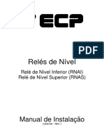 Relés de Nível. Manual de Instalação. Relé de Nível Inferior (RNAI) Relé de Nível Superior (RNAS) C205726 - REV 1