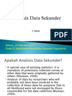 Analisis Data Sekunder