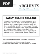 Early Online Release: The DOI For This Manuscript Is Doi: 10.5858/arpa.2020-0901-SA