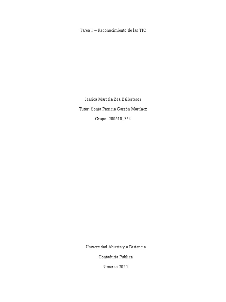 Tarea 1 | PDF | Tecnología de información y comunicaciones | Información