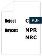 CAA NPR NRC: Reject Boycott