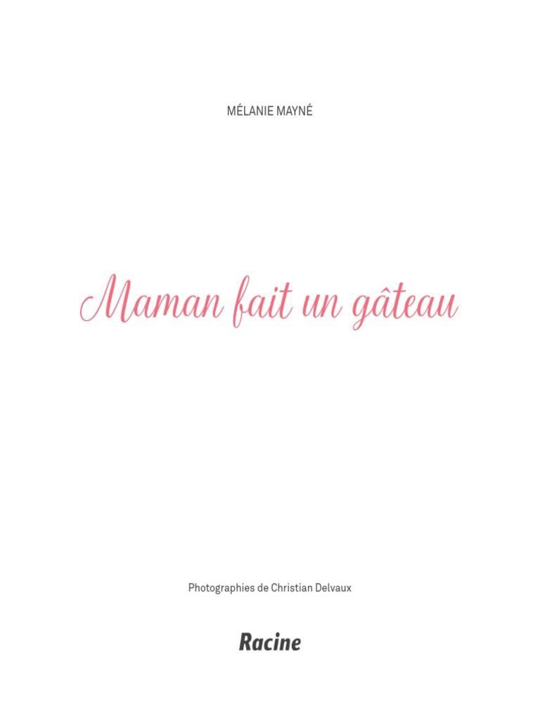 Maman Fait Un Gateau Melanie Mayne Pdf Chocolat Levure Chimique