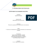 Definición de Administración y El Proceso Administrativo Del Mantenimiento Industrial