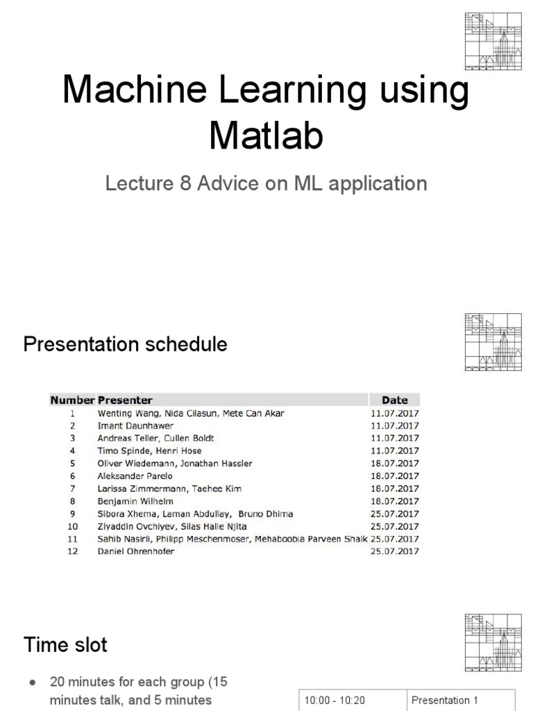 Machine Learning Using Matlab: Lecture 8 Advice On ML Application | PDF ...