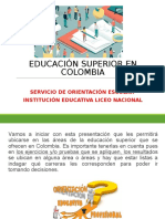 La Educacion Superior en Colombia