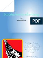 Introduction To Advertising: By: Rebeca Garcia