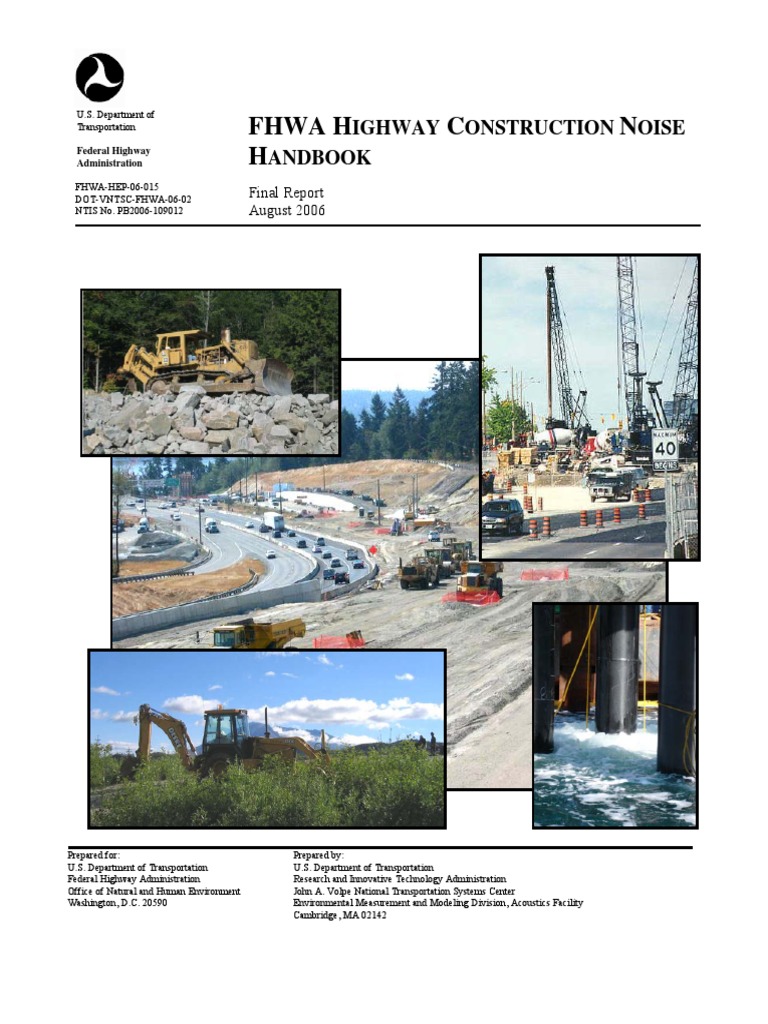 FHWA Highway Construction Noise Handbook | PDF | Gallon | Noise