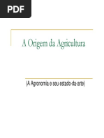 A ORIGEM DA AGRICULTURA