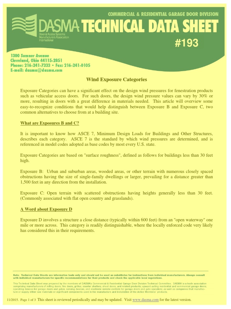 Wind Exposure Categories: What Are Exposures B and C? | PDF | Wound ...