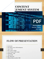 Content Management System: Presented by