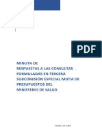 Respuestas Ministerio Salud sobre presupuesto, acreditaciones y exámenes de clamidia