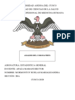 ANALISIS DEL CORONAVIRUS Estadistica PDF