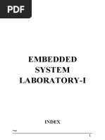 Embedded System Laboratory-I: Index