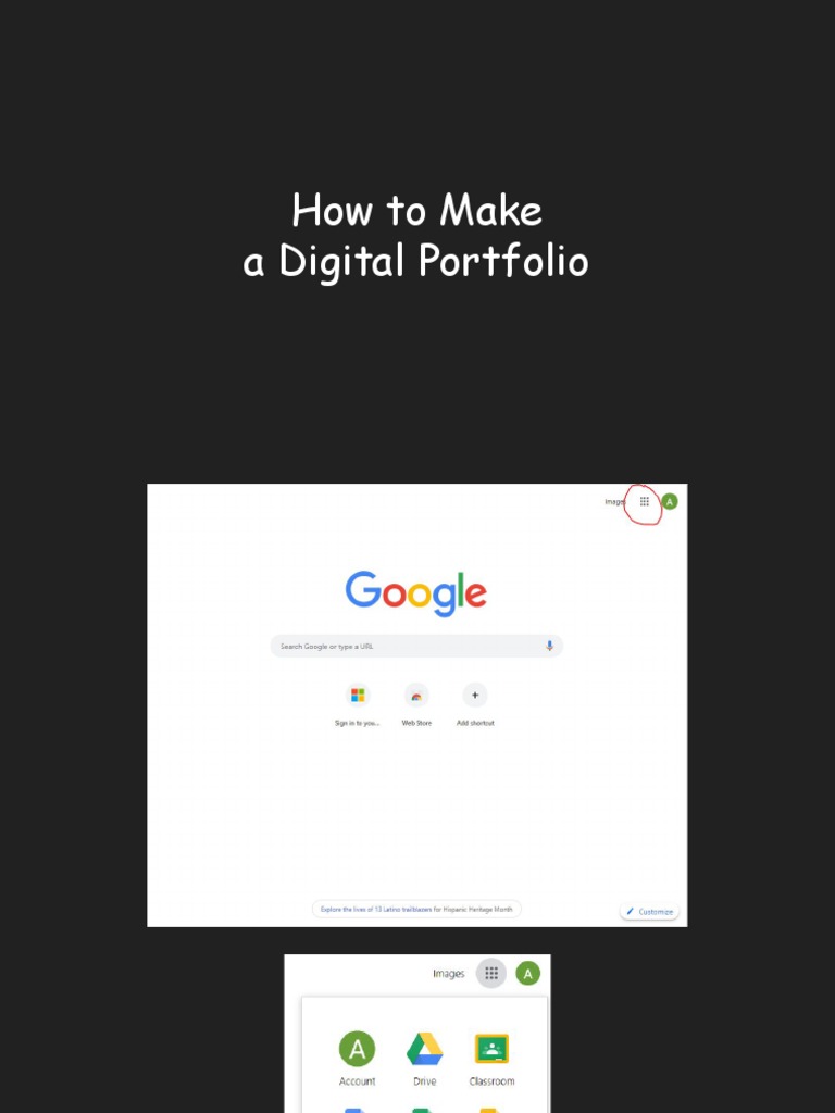 Create Your Digital Portfolio Guide | PDF | Games & Activities | Computers