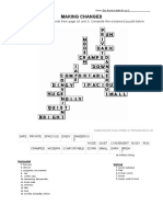 Making Changes: There Are Synonyms of Words From Page 16 Unit 3. Complete The Crossword Puzzle Below