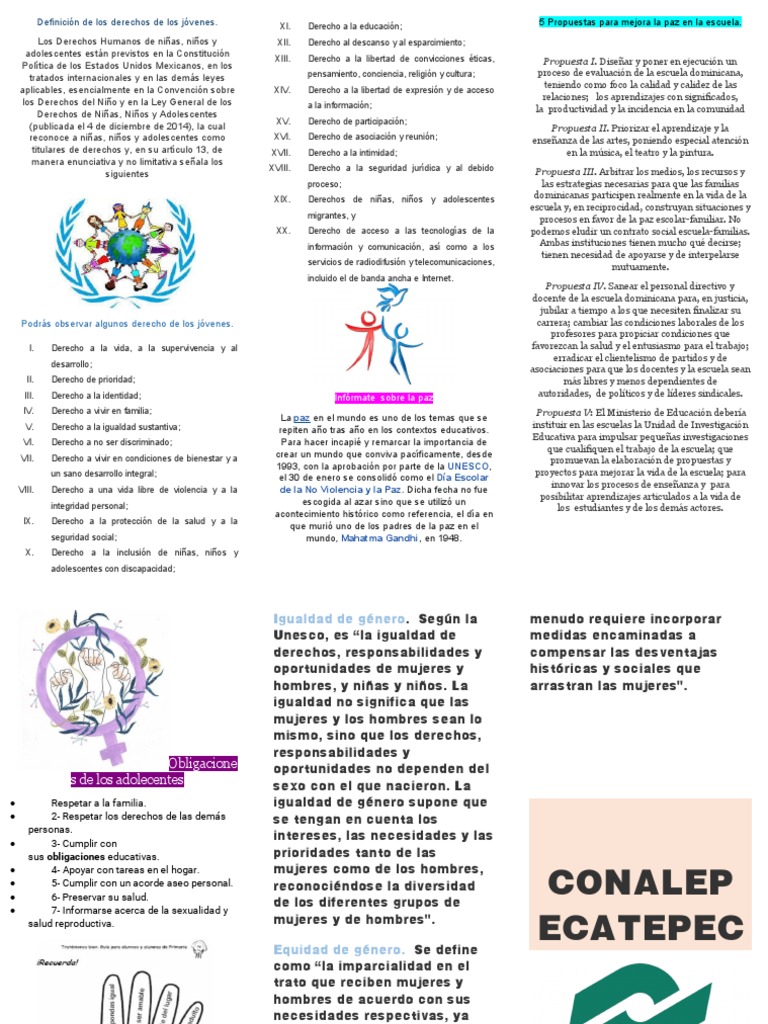 Tríptico sobre Igualdad de Género | PDF | Igualdad de género | Estudios ...