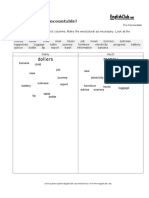 Countables and Uncountables Exercises