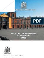 Catalogo de Programas de Posgrado 2008