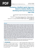 Developing A Modified Logistic Regression Model For Diabetes Mellitus and Identifying The0 Important Factors of Type Ii DM