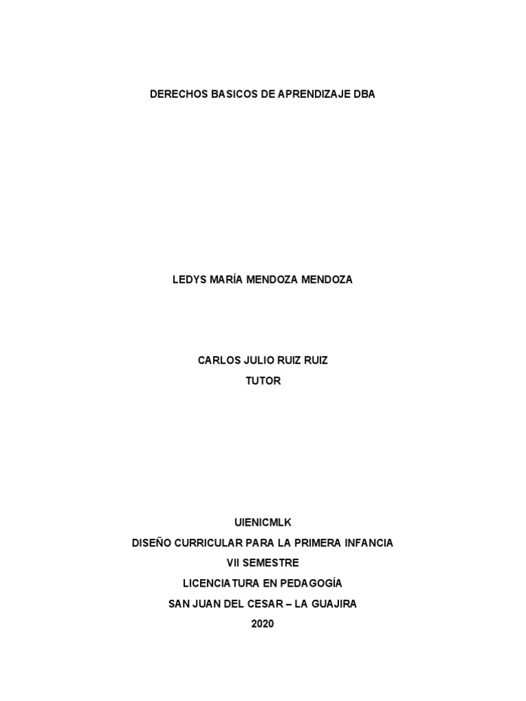 Mapa Mental Derechos Basicos de Aprendizaje Dba | PDF | Ciencias sociales