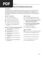 Oswestry Disability Index Odi Editable 1