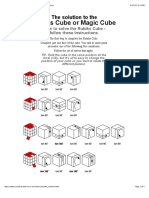 Rubiks Cube or Magic Cube: The Solution To The