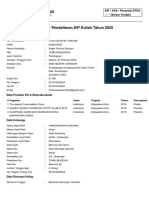 Formulir Peserta KIP Kuliah 2020 PDF
