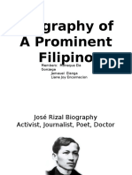 Biography of A Prominent Filipino