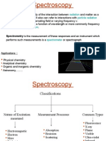 Radiation Particle Radiation: Spectroscopy Is The Study of The Interaction Between